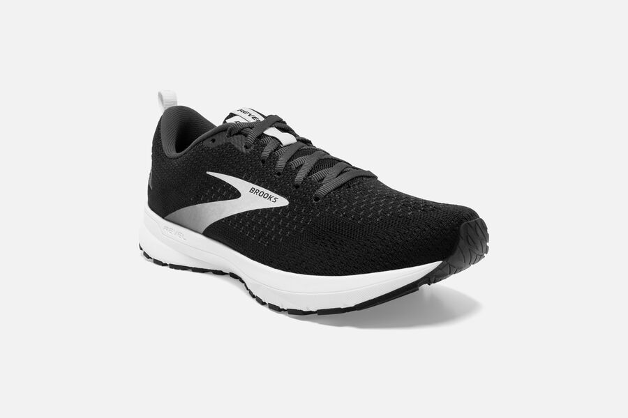 Brooks Revel 4 Road Löparskor Dam - Svarta/Silver - 8263-YJDXH